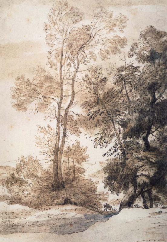 John Constable Landscape with trees and deer,after Claude july 1825 china oil painting image